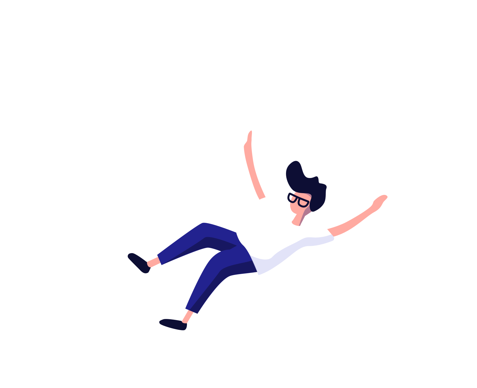 Floating person